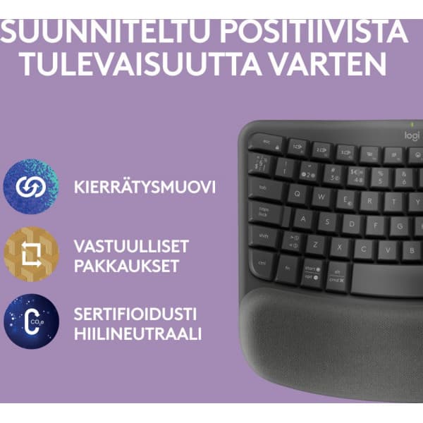 Logitech Wave Keys - trådlöst tangentbord, grafit