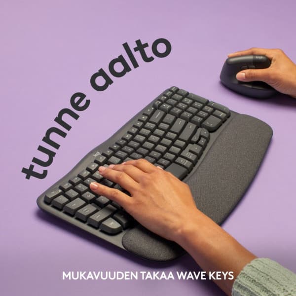 Logitech Wave Keys - trådlöst tangentbord, grafit