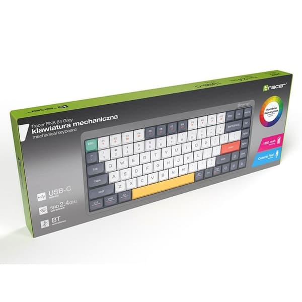 Mekaniskt tangentbord Tracer TRAKLA47279 Vit Multicolour QWERTY
