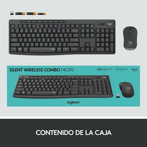 Trådlöst Tangentbord och Mus Logitech 920-009798 Svart Qwerty Spanska QWERTY grafit