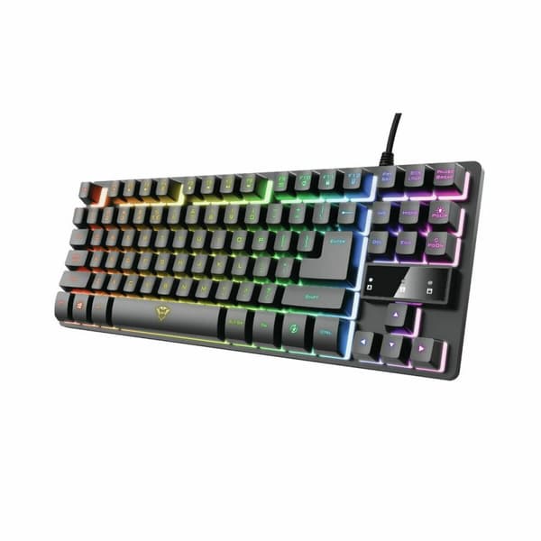 Tastatur Trust GXT 833 Thado Sort Sølvfarvet Monochrome Multi Sort, Sølv