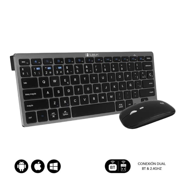 Tastatur og mus Subblim SUBKBC-OCO020 Grå