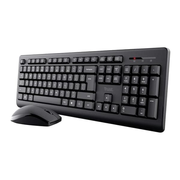 Tastatur og trådløs mus Trust Primo Sort Monochrome Engelsk EEUU Qwerty US