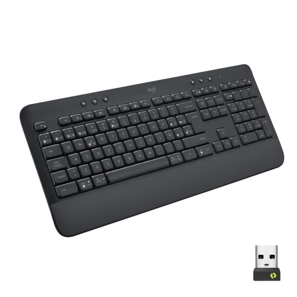 Trådløst tastatur Logitech Signature K650 Spansk qwerty Sort Stål Grafit