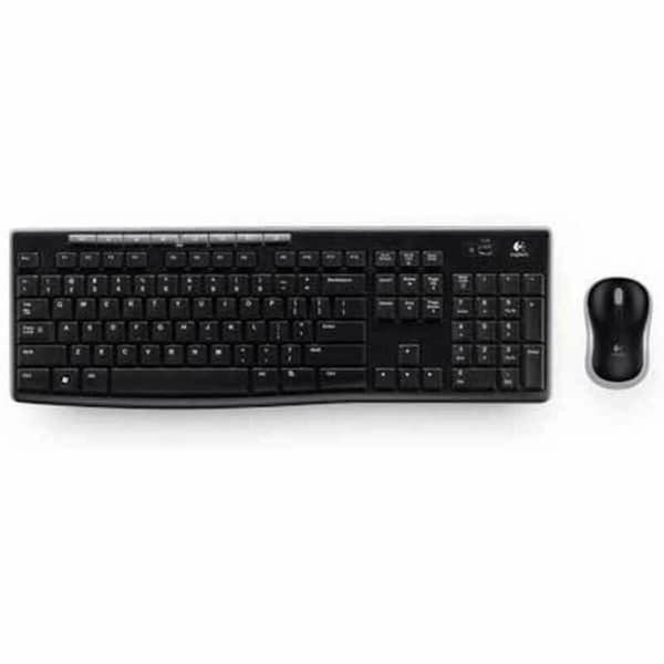 Hiiri & näppäimistö Logitech LGT-MK270-US Musta QWERTY Qwerty US