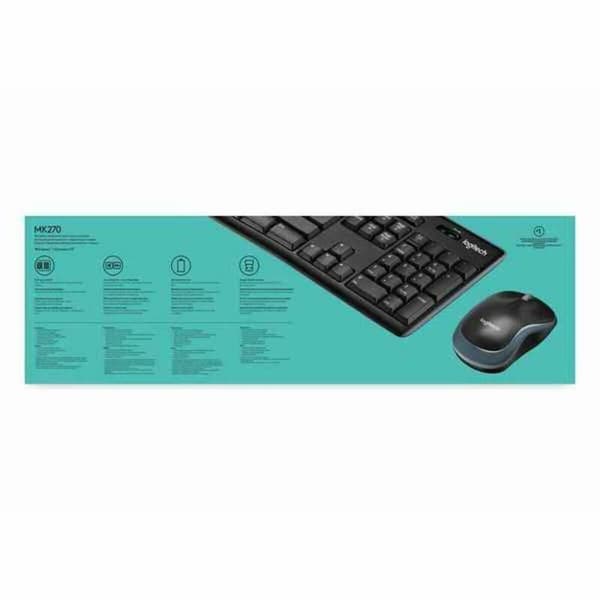 Hiiri & näppäimistö Logitech LGT-MK270-US Musta QWERTY Qwerty US