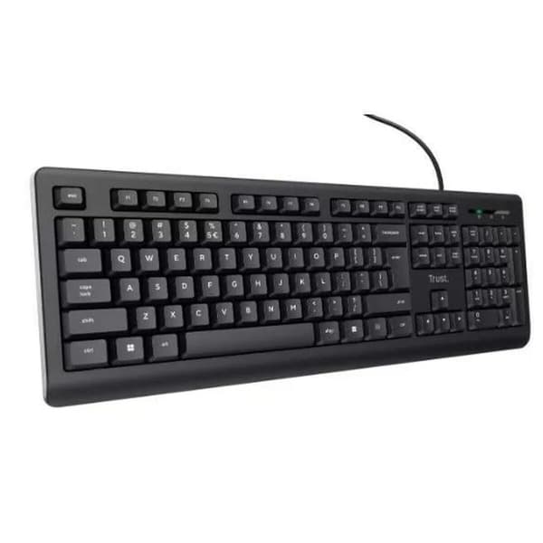 Näppäimistö Trust 24639 Musta Englantilainen EEUU QWERTY