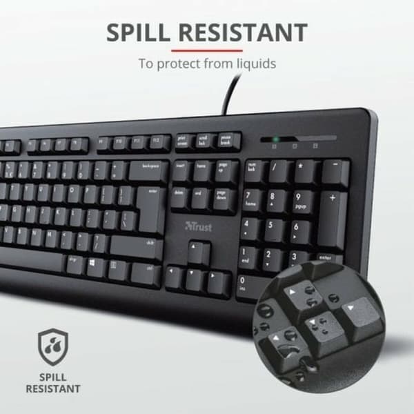 Tastatur Trust 23982 Sort Spansk qwerty