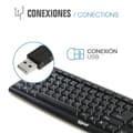 Miniatyrbild 3 av 3: Tangentbord iggual QWERTY USB Svart Qwerty Spanska