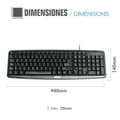Miniatyrbild 2 av 3: Tangentbord iggual QWERTY USB Svart Qwerty Spanska