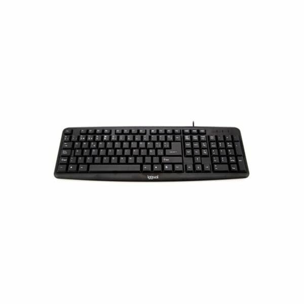 Tangentbord iggual QWERTY USB Svart Qwerty Spanska Svart