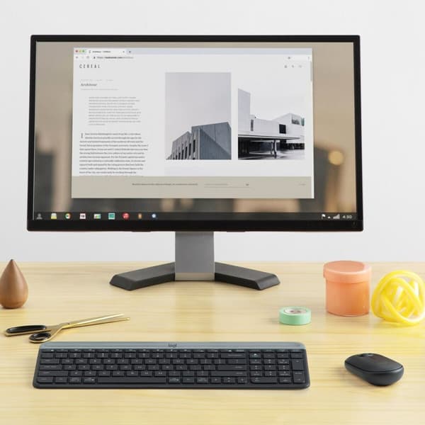 Näppäimistö ja hiiri Logitech MK470 Harmaa Grafiitinharmaa Qwerty US