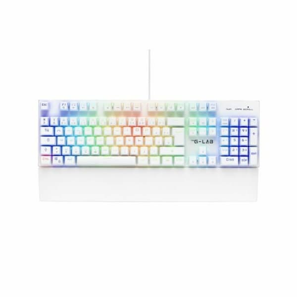 Mekaniskt tangentbord The G-Lab KEYZ RUBIDIUM Vit Azerty Franska