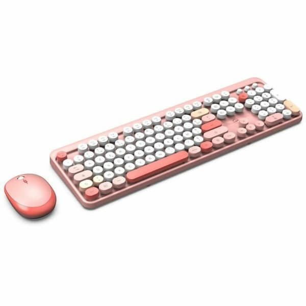 Tangentbord och Mus Mobility Lab Pure Color Rose Azerty Franska