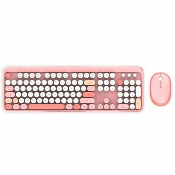 Tangentbord och Mus Mobility Lab Pure Color Rose Azerty Franska