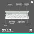 Miniatyrbild 10 av 11: Bluetooth Tangentbord Logitech 920-013011 Qwerty Spanska Grå Vit/Grå