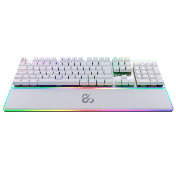 Näppäimistö Newskill NS-KB-GUNGNYR-GAT-RE Valkoinen Espanjalainen Qwerty QWERTY