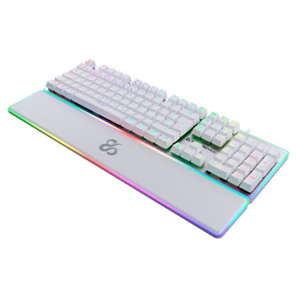 Näppäimistö Newskill NS-KB-GUNGNYR-GAT-RE Valkoinen Espanjalainen Qwerty QWERTY