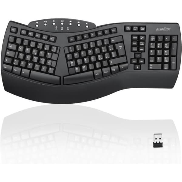 Trådlöst ergonomiskt tangentbord - PERIXX - PERIBOARD-612 - Bluetooth - Italiensk layout - 7 multimediatangenter
