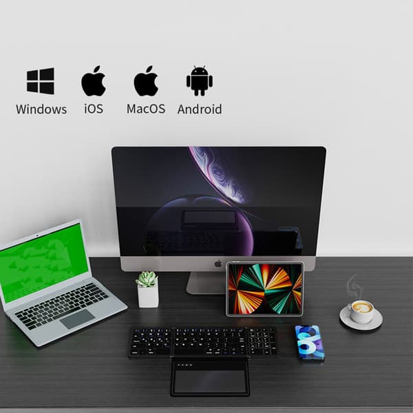INF Foldbart Bluetooth-tastatur med touchpad