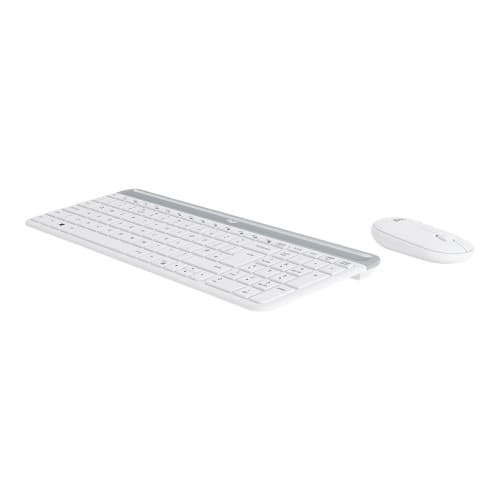 Logitech Slim Wireless Combo MK470 - sats med tangentbord och mus - Nordisk - offwhite Inmatningsenhet