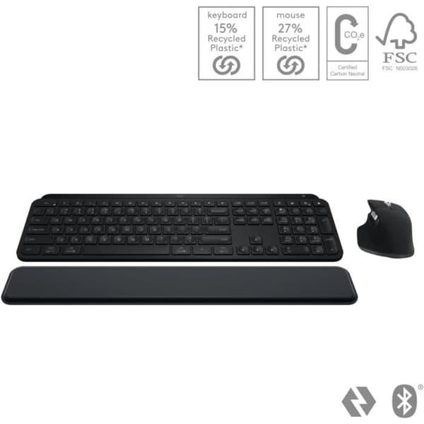 Tangentbord - Logitech - MX Keys S Combo - Grafit - US International QWERTY - Trådlös