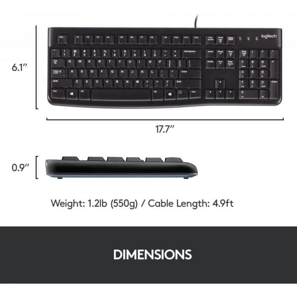 Logitech MK120 -tastatur og mus