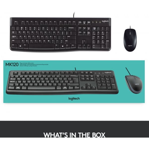 Logitech MK120 -tastatur og mus