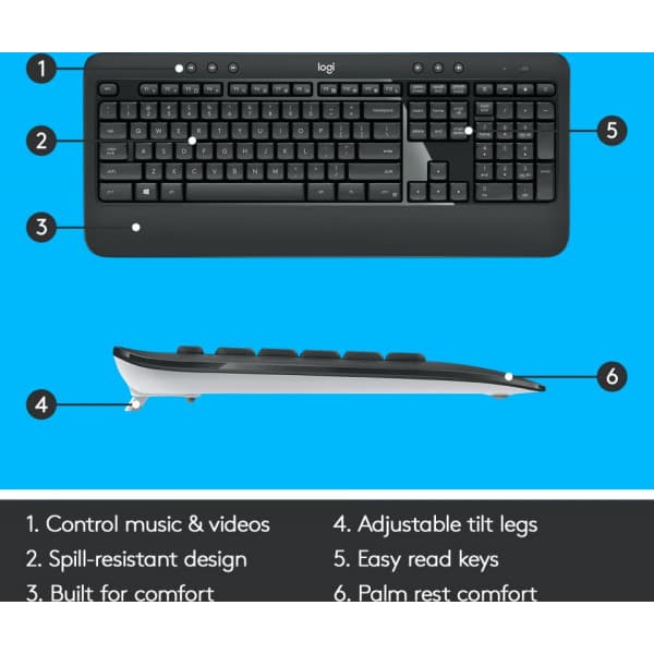Logitech MK540 Advanced -näppäimistö ja hiiri