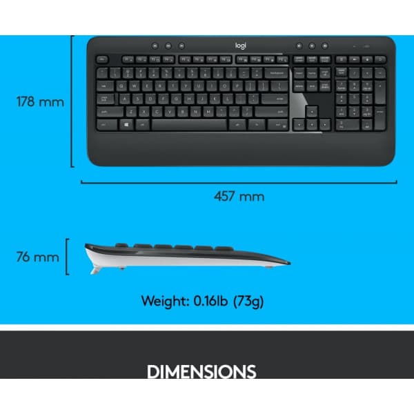 Logitech MK540 Advanced -näppäimistö ja hiiri