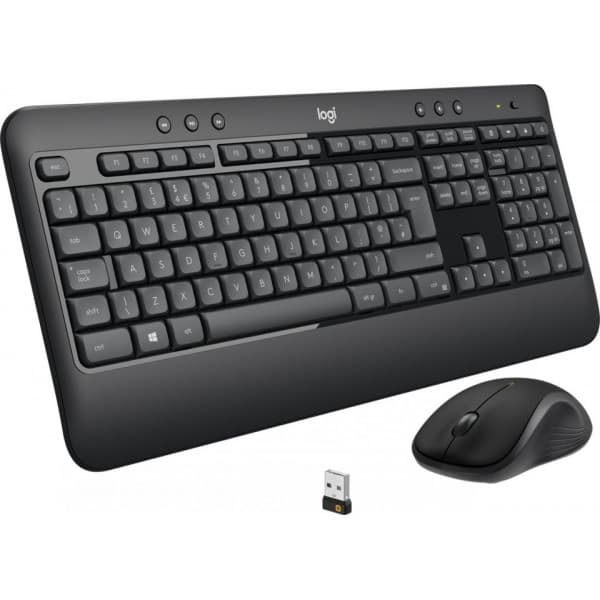 Logitech MK540 Advanced -tastatur og mus Sort, Hvid