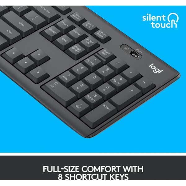 Logitech MK295 tastatur og mus, sort