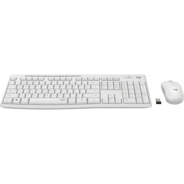 Logitech MK295 -näppäimistö ja hiiri, valkoinen