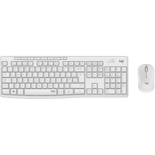 Logitech MK295 -näppäimistö ja hiiri, valkoinen