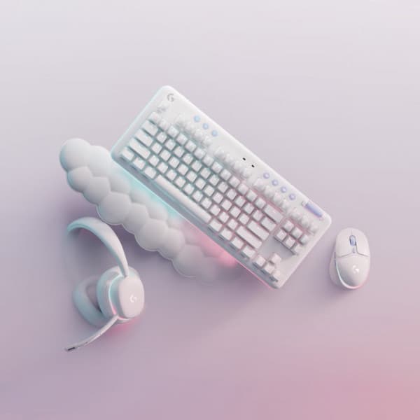 Logitech G713 -spel tangentbord, taktiliska brytare, vit