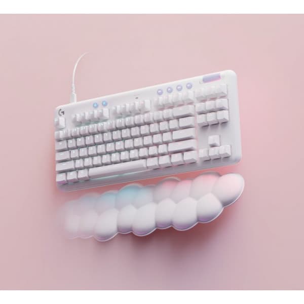 Logitech G713 -pelinäppäimistö, Linear-kytkimet, valkoinen