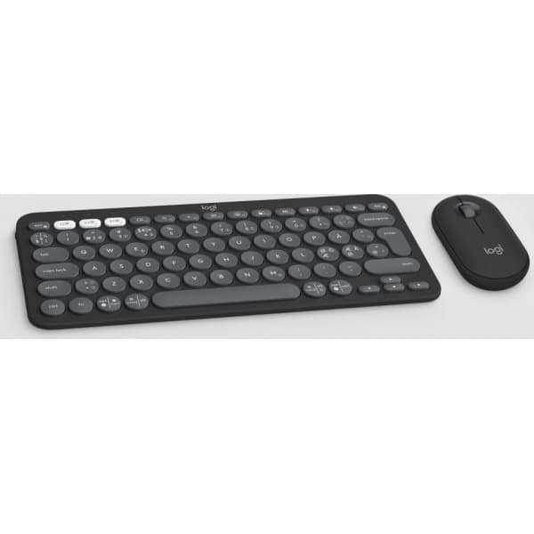 Logitech Pebble 2 Combo -näppäimistö ja hiiri, harmaa