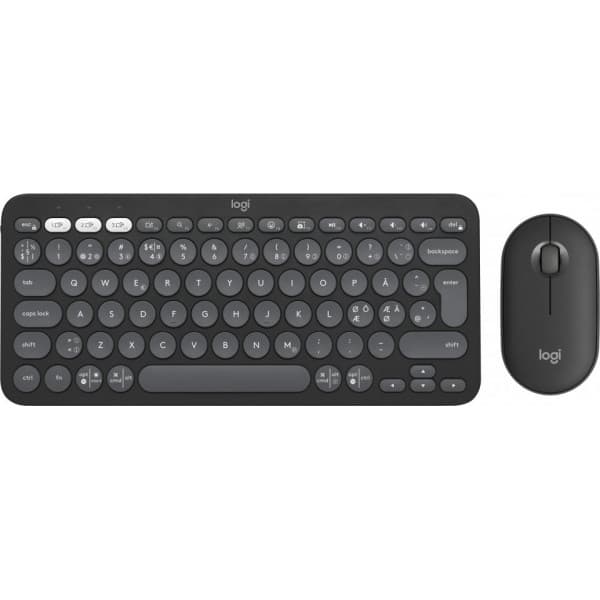 Logitech Pebble 2 Combo -näppäimistö ja hiiri, harmaa