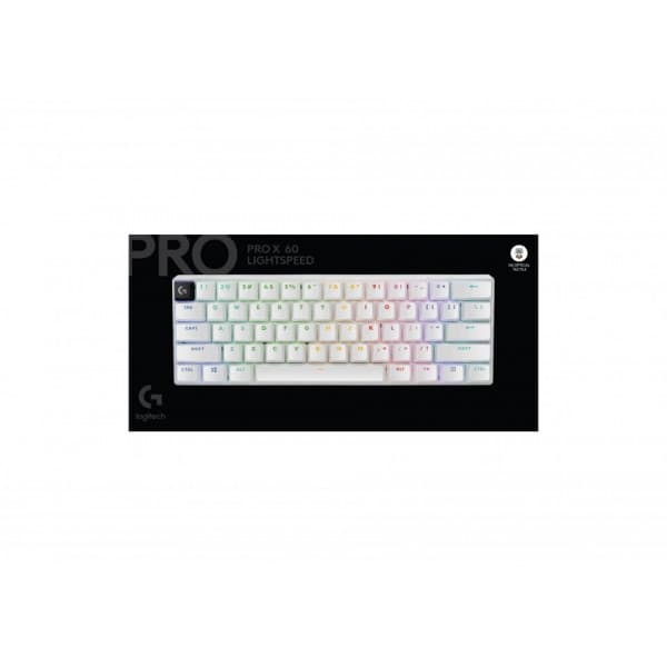 Logitech G PRO X 60 LIGHTSPEED -pelinäppäimistö, valkoinen, Tactile-kytkimet