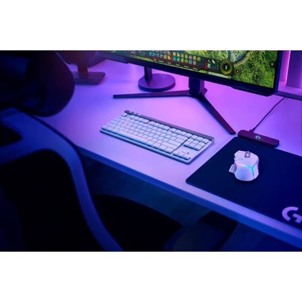 Logitech G515 LIGHTSPEED TKL -pelinäppäimistö, valkoinen, Tactile-kytkimet