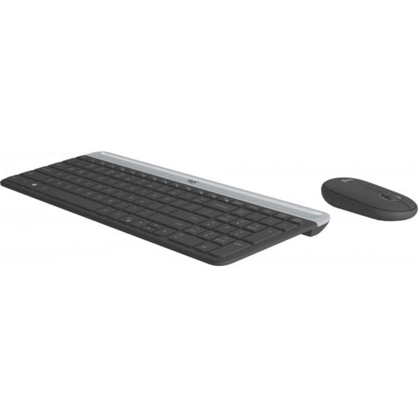 Logitech MK470 Slim -näppäimistö ja hiiri, musta