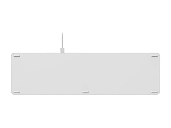 DELTACO TB-904 - Tangentbord - low profile, aluminum - full size - bakgrundsbelyst - USB, USB-C - QWERTY - Nordisk - silver, vit