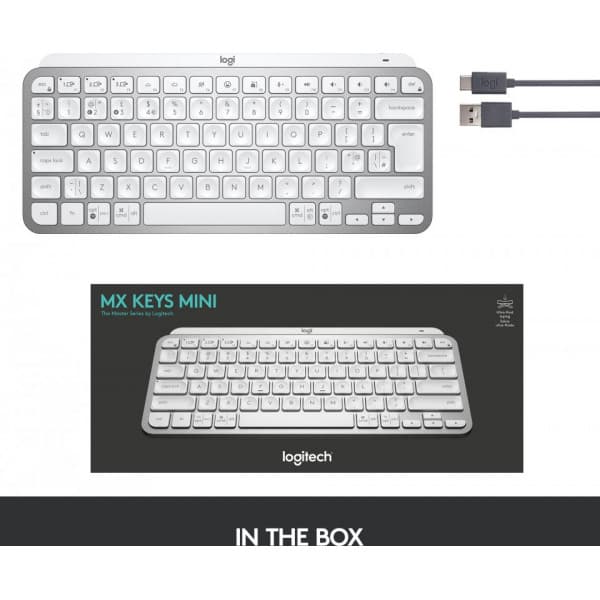 Logitech MX Keys Mini -näppäimistö, harmaa
