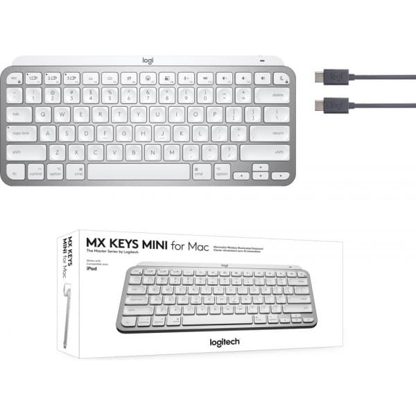 Logitech MX Keys Mini for Mac -näppäimistö, harmaa