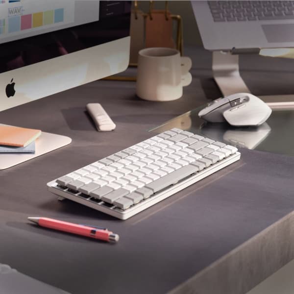 Logitech MX Mechanical Mini för Mac -tangentbord, ljusgrå