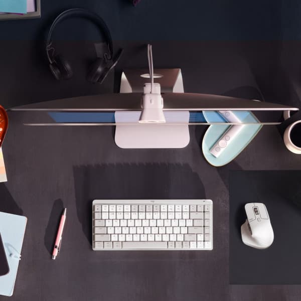 Logitech MX Mechanical Mini för Mac -tangentbord, ljusgrå