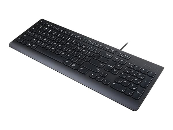 Lenovo Essential, Täysikokoinen (100 %), USB, QWERTY, Musta musta
