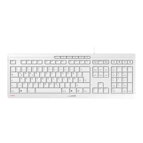 CHERRY STREAM KEYBOARD - tangentbord - tysk - vitgrå Inmatningsenhet Vit