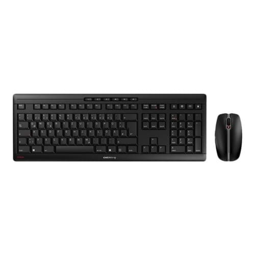 CHERRY STREAM DESKTOP RECHARGE - sats med tangentbord och mus - QWERTZ - tysk - svart Inmatningsenhet