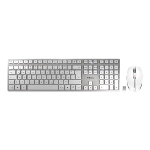 CHERRY DW 9100 SLIM - sats med tangentbord och mus - QWERTZ - tysk - vit/silver Inmatningsenhet